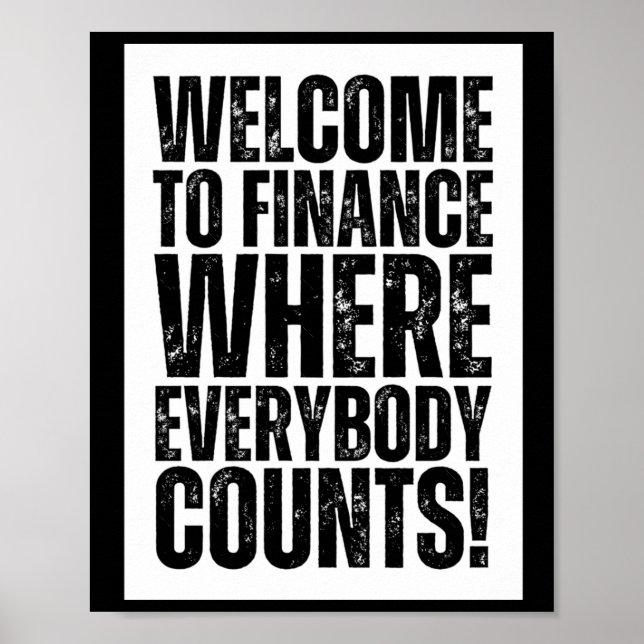Funny Office Finance Sticker  Poster (Front)
