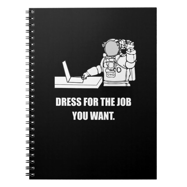 Funny Office Gifts, Nerd Gifts. Astronaut. Humour. Notebook (Front)