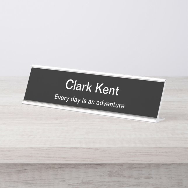 Funny Office Hero Desk Name Plate (Front)