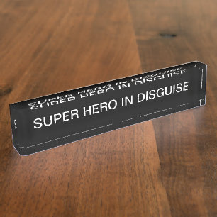 Funny Office Hero Nameplate