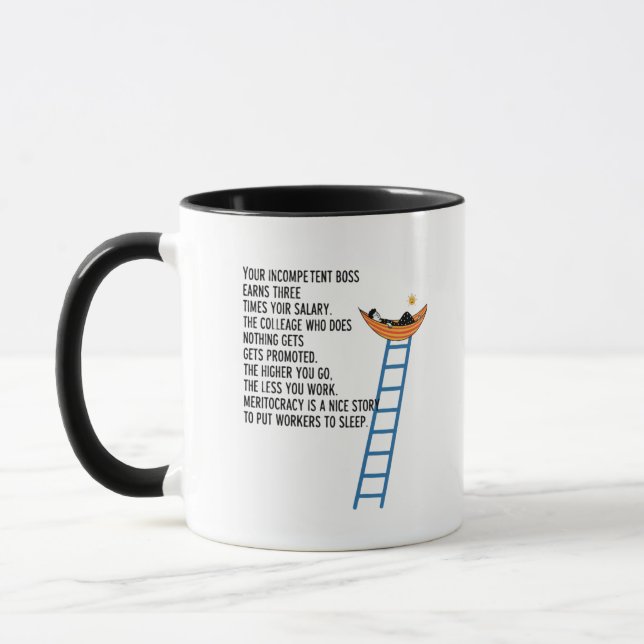Funny Office Hierarchy & Boss Mug (Left)
