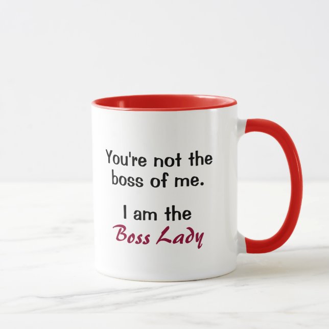 Funny Office Humour Boss Lady Mug Gift for Her (Right)