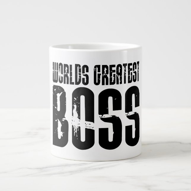 Funny Office Humour Bosses : World's Greatest Boss Large Coffee Mug (Front)