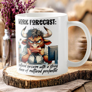 Funny Office Humour for Daily Grind : Work Forecas Coffee Mug