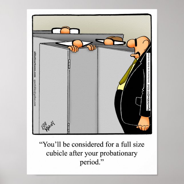 Funny Office Humour Poster "Cubicles" (Front)