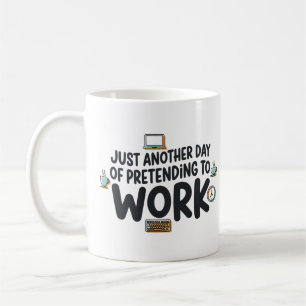Funny Office Humour Pretending To Work Coworker  Coffee Mug