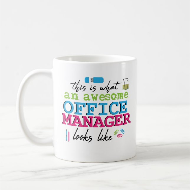 Funny Office Manager Coffee Mug Boss Appreciation (Left)