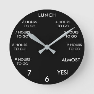 Funny Office Novelty Round Clock