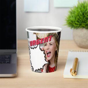 Funny Office Paper Cups with Message