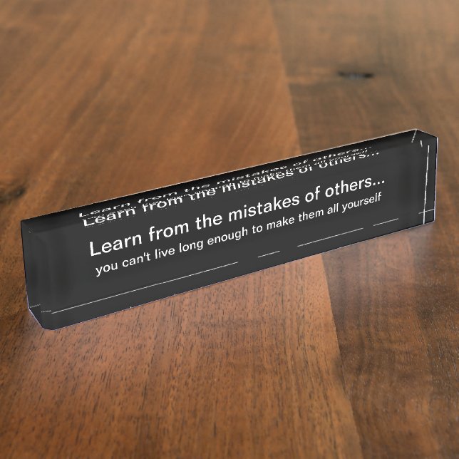 Funny Office Quote Nameplate (Side)