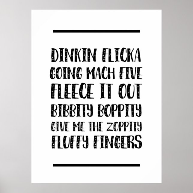 Funny Office Quotes Dinkin Flicka Poster (Front)