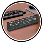 Funny Office Secretary Desk Plaque Nameplate<br><div class="desc">Everyone knows the secretary is the gatekeeper of the executive office. Here's a funny way to showing it and let everyone know they have to get though your secretary at arms first. Designed as a funny desk nameplate or desk plaque.</div>