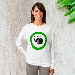 Funny Office Worker Sleeping at Desk T-Shirt