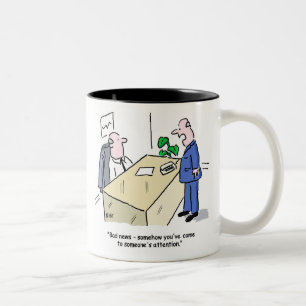 Funny Office Worker Two-Tone Coffee Mug