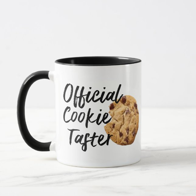 Funny Official Cookie Taster Coffee Mug Design (Left)