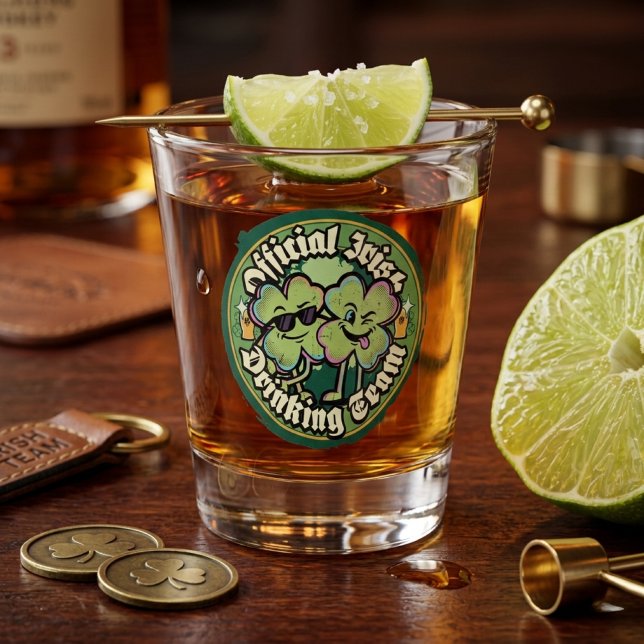 Funny Official Irish Drinking Team St Paddy Shot Glass (Creator Uploaded)