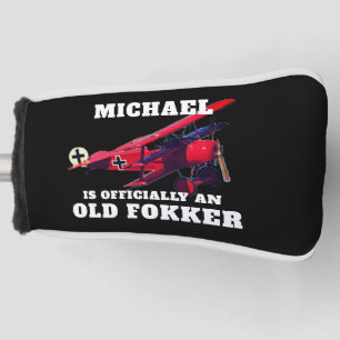 Funny Official Old Fokker Over the Hill Birthday Golf Head Cover