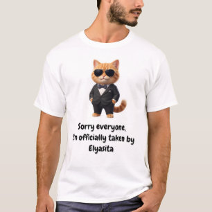Funny "Officially Taken By" Cat T-Shirt