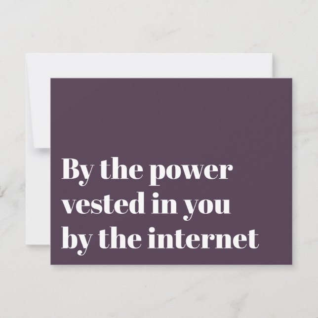 Funny Officiant Proposal Marry Us Invitation (Front)