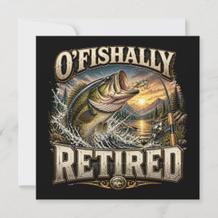 Funny Ofishally Fishing Dad Grandpa Retirement Save The Date