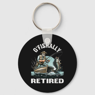 Funny O'fishally Retired Tee For Retirement Fishin Key Ring