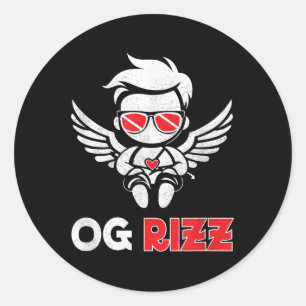 Funny Og Rizz Cupid Original Heart Valentines Day Classic Round Sticker