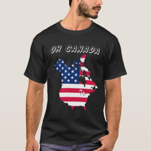 Funny Oh Canada Funny Trump Map Of Usa T-Shirt