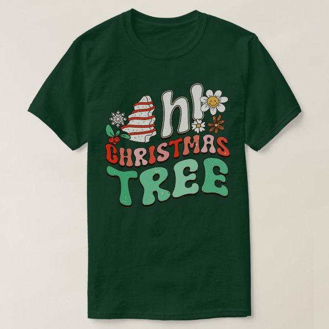 Funny Oh Christmas Tree Cake  T-Shirt (Design Front)