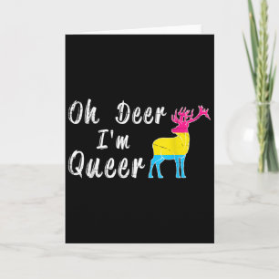 Funny Oh Dear Im Queer Lgbtq Pride Month Gift Panu Card