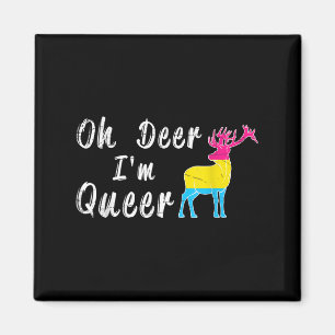 Funny Oh Dear Im Queer Lgbtq Pride Month Gift Panu Magnet