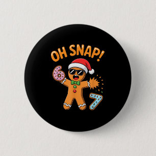Funny Oh Snap 67 Six Seven Meme Gingerbread Man 6 Cm Round Badge