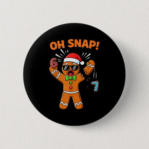 Funny Oh Snap 67 Six Seven Meme Gingerbread Man  6 Cm Round Badge
