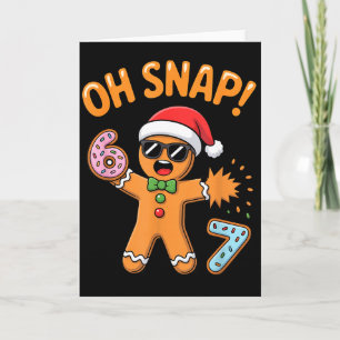 Funny Oh Snap 67 Six Seven Meme Gingerbread Man Card