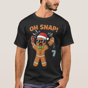 Funny Oh Snap 67 Six Seven Meme Gingerbread Man T-Shirt