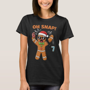 Funny Oh Snap 67 Six Seven Meme Gingerbread Man T-Shirt