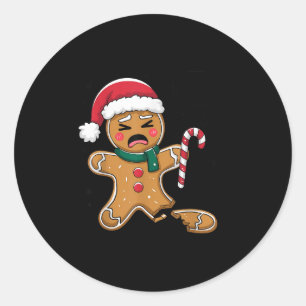 Funny Oh Snap Gingerbread Bakery Christmas Snacks  Classic Round Sticker