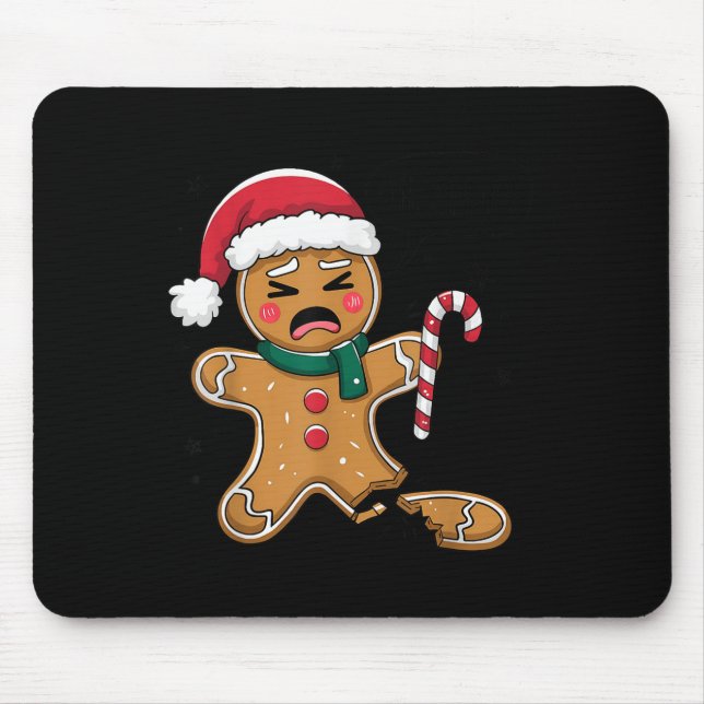 Funny Oh Snap Gingerbread Bakery Christmas Snacks  Mouse Mat (Front)