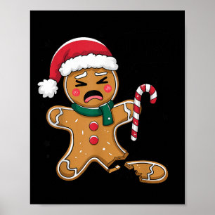 Funny Oh Snap Gingerbread Bakery Christmas Snacks  Poster