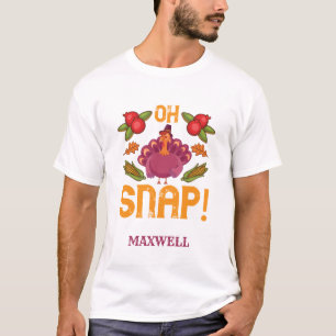 Funny Oh Snap Vegan Thanksgiving Turkey T-Shirt