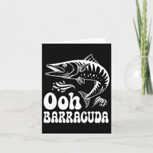 Funny Ohh Rracuda Fishing For Rock Music Lovers Me Card