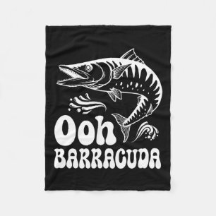 Funny Ohh Rracuda Fishing For Rock Music Lovers Me Fleece Blanket