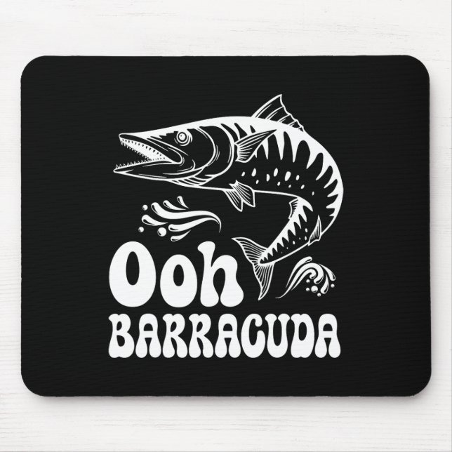 Funny Ohh Rracuda Fishing For Rock Music Lovers Me Mouse Mat (Front)