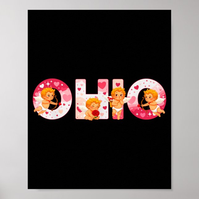 Funny Ohio Cud Midwestern Party O-h-i-o In Valenti Poster (Front)