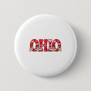 Funny Ohio Deer Midwestern Party O-h-i-o In Valent 6 Cm Round Badge