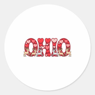 Funny Ohio Deer Midwestern Party O-h-i-o In Valent Classic Round Sticker