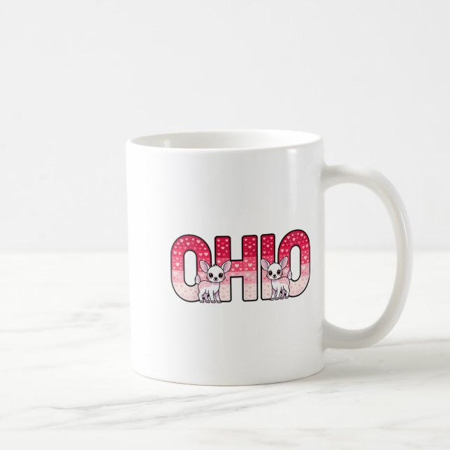 Funny Ohio Deer Midwestern Party O-h-i-o In Valent Coffee Mug (Right)