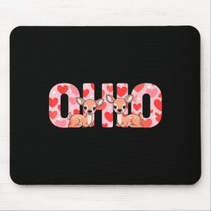 Funny Ohio Deer Midwestern Party O-h-i-o In Valent Mouse Mat