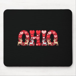 Funny Ohio Deer Midwestern Party O-h-i-o In Valent Mouse Mat