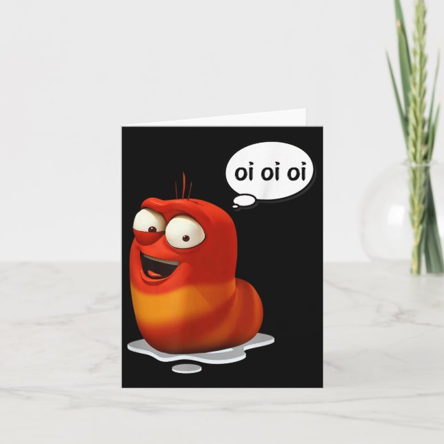Funny Oi Oi Oi Red Worm Sarcastic Meme  Card (Front)