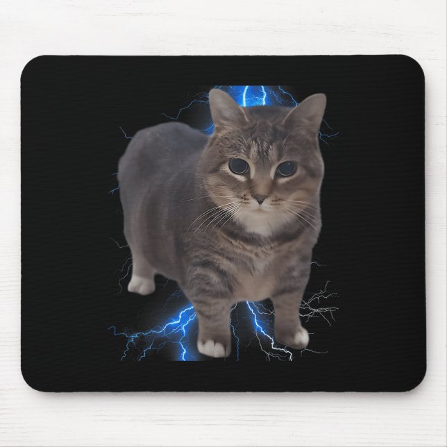 Funny Oiia Oiia Spinning Cat Meme Cat Brainrot  Mouse Mat (Front)